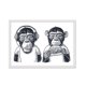 thumbnail image 1 of Cuadro Monkey con Marco Blanco, 1 of 1