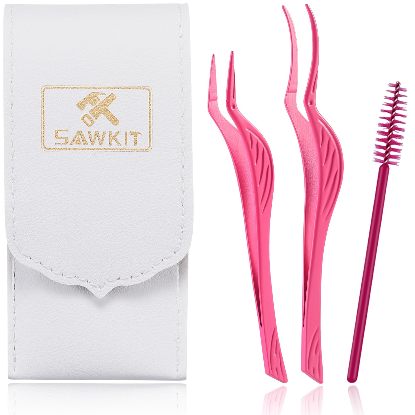 Sawkit - Juego De Herramientas Para Aplicar Pestañas, Kit De Sierra Con Pinzas Y Brocha, 3 Unidades