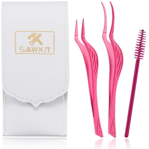 Sawkit - Juego De Herramientas Para Aplicar Pestañas, Kit De Sierra Con Pinzas Y Brocha, 3 Unidades