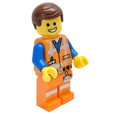 Figura Lego The Movie 2 Emmet Minifig Con Sonrisa Y Mirada Asustada