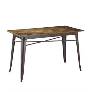 Habita2 Chile - Mesa Tolix Madera Rectangular 140X90 Cm