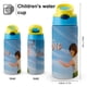 thumbnail image 2 of David Botella de Agua con Tapa Pop Top de Un Toque, Acero Inoxidable, a Prueba de Fugas, para Deportes, Botella Infantil azul 12 oz, 2 of 6