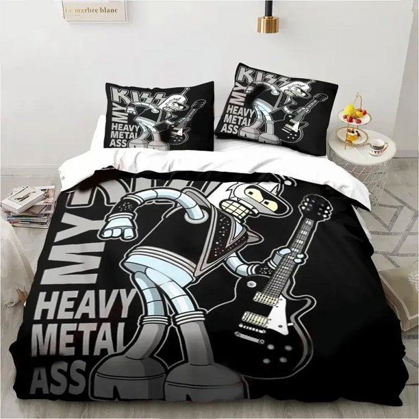 Cartoon futuramas Bender bedding set duvet cover bed set quilt cover pillowcase comforter king queen size boys adult bedding set