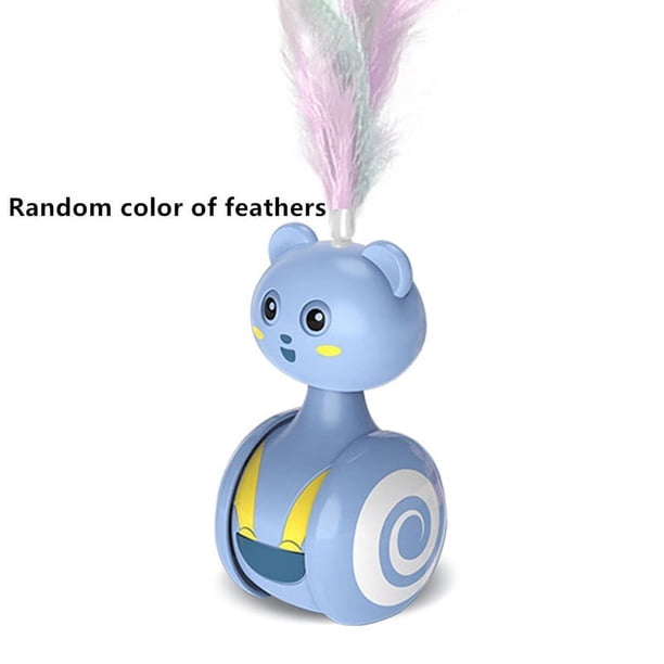 Funny Cat Toys Self Hi Cat Toy Ball Funny Tumbler Cat Catch Ball Colorful Feather Cat Stick