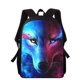 thumbnail image 1 of fierce Wolf 16" 3D Print Kids Backpack Primary School Bags for Boys Girls Back Pack Students School Book Bags, 1 of 3
