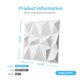 thumbnail image 4 of Paneles decorativos Art3d, paquete de 33, PVC, 30 x 30 cm, diseño diamante, blanco mate, 4 of 7