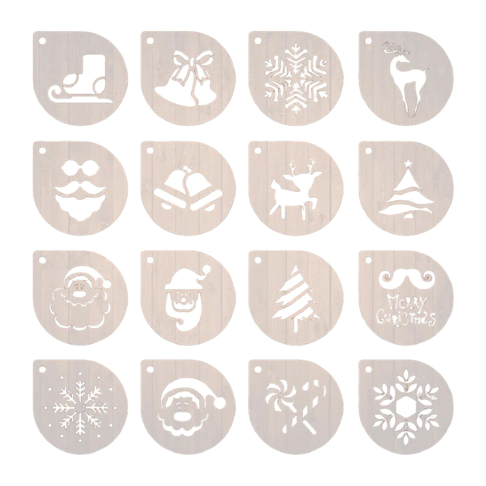 Magideal - Plantillas De Café, Plantillas De Arte Latte, Herramienta De Café, Plantilla De Arte De Café De Espuma, Plantilla De Pastel Para Tarta, Galleta, Mouss