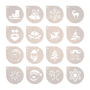 Magideal - Plantillas De Café, Plantillas De Arte Latte, Herramienta De Café, Plantilla De Arte De Café De Espuma, Plantilla De Pastel Para Tarta, Galleta, Mouss