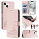 thumbnail image 1 of Funda tipo cartera FOXDOCK para iPhone 13 mini con soporte, ranuras, RFID, diseño de gato, 1 of 5
