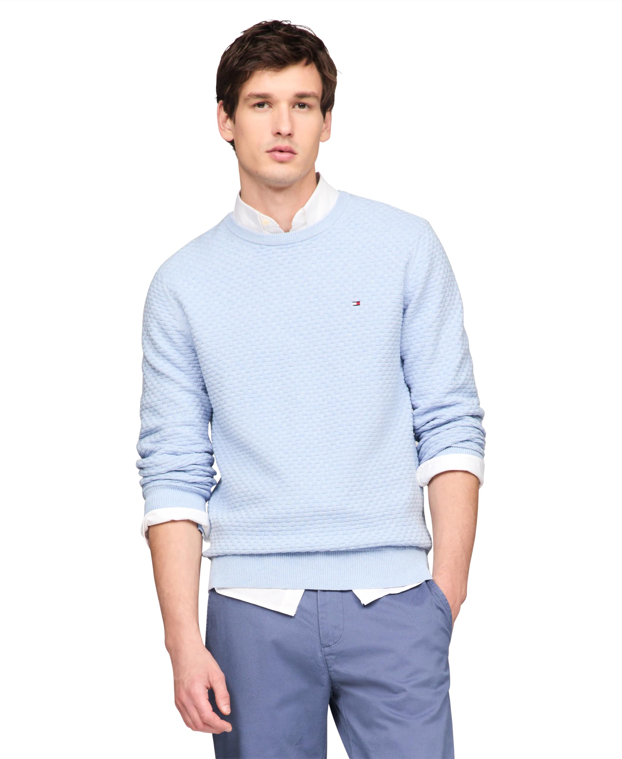 Jersey Tommy Hilfiger De Algodón Con Cuello Redondo Estructurado 9Gg Para Hombre