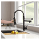 thumbnail image 4 of Llave Cocina Belug  Monomando Triple Lavaplatos Flexible Negro Negro Mate, 4 of 5