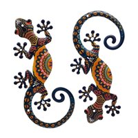 Bothyi - 2 Piezas De Decoración De Pared De Geco, Decoración Del Hogar, Obra De Arte, Valla, Porche, Pasillo, Arte De Pared De Geco