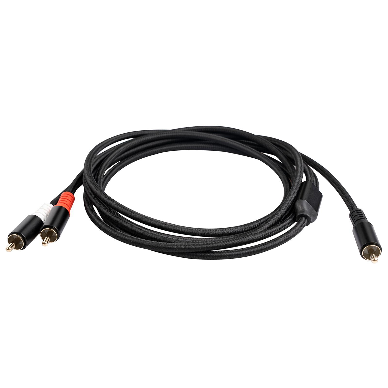 Magideal - Cable De Subwoofer 2rca, Divisor En Y, Cable Estéreo, Conector Estéreo Para Auriculares De Sonido En Hogar, Transmisión , Dvd, Tv, , 3m