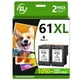 thumbnail image 1 of Cartucho de tinta TECKKIN 61XL negro de repuesto para HP 61 (paquete de 2), 1 of 8