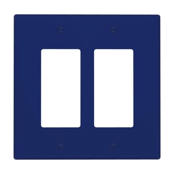 Cubierta decorativa para tomacorriente Oilbiexn azul marino de 2 módulos