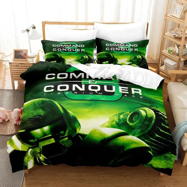 Game Command And Conque Bedding Set Duvet Cover Bed Set Quilt Cover Pillowcase Comforter Size Boys Adult Bed Sheets