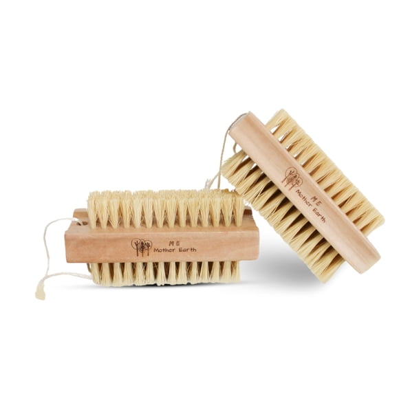 Paquete de 2 cepillos de uñas de bambú ME MOTHER EARTH de madera natural