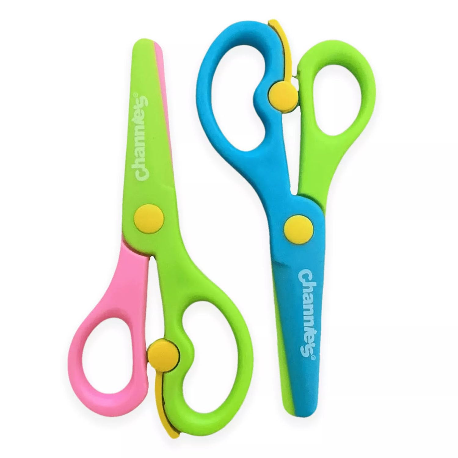 Tijeras De Seguridad Channie's De Plástico Seguro Para Niños, Paquete De 2