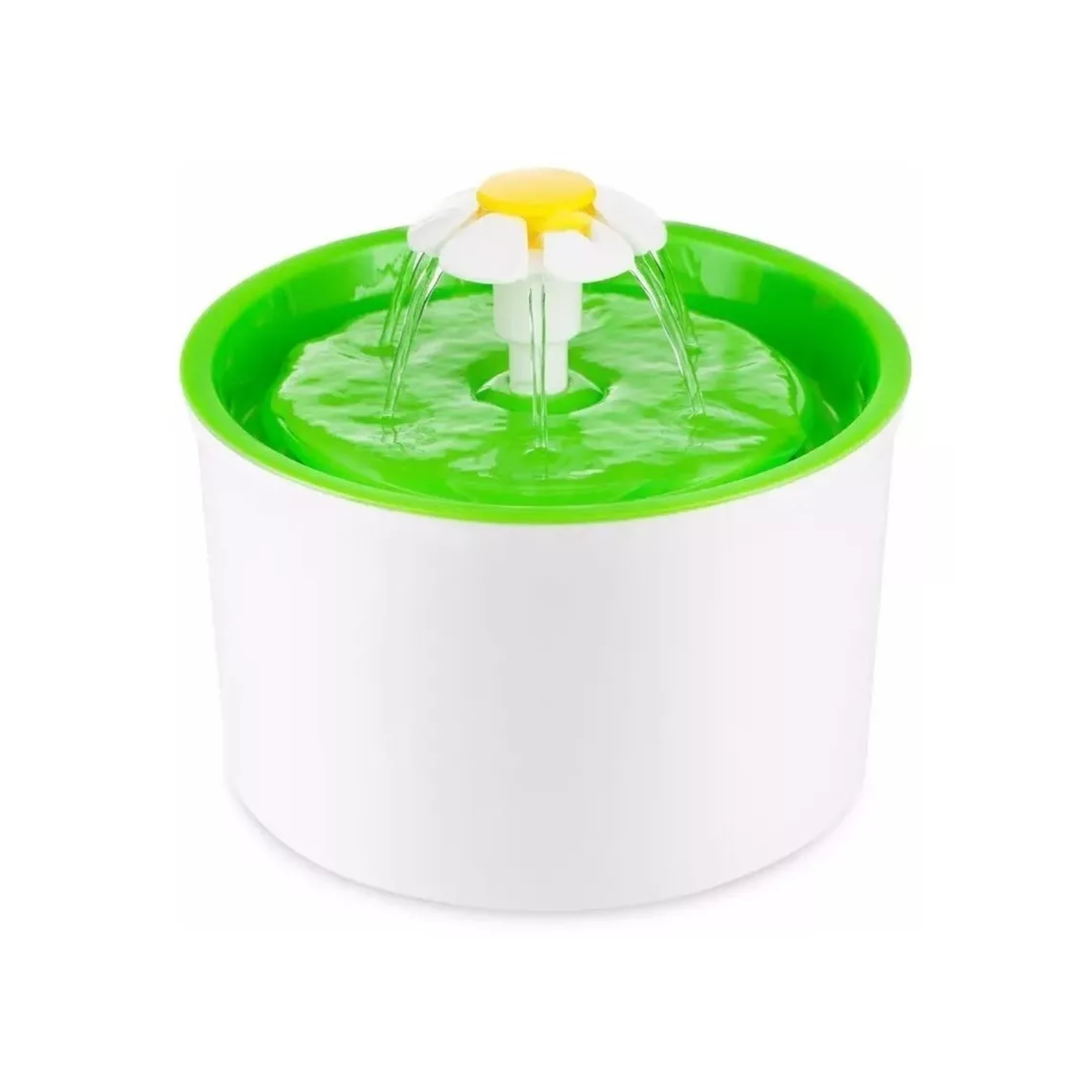 Importclick - Bebedero Fuente Eléctrico Agua Mascotas 2 L Color Blanco Verde