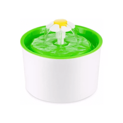 Importclick - Bebedero Fuente Eléctrico Agua Mascotas 2 L Color Blanco Verde