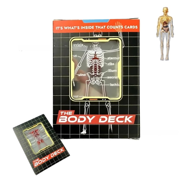 Baraja de 54 cartas de esqueleto humano 3D WIizyzfhy