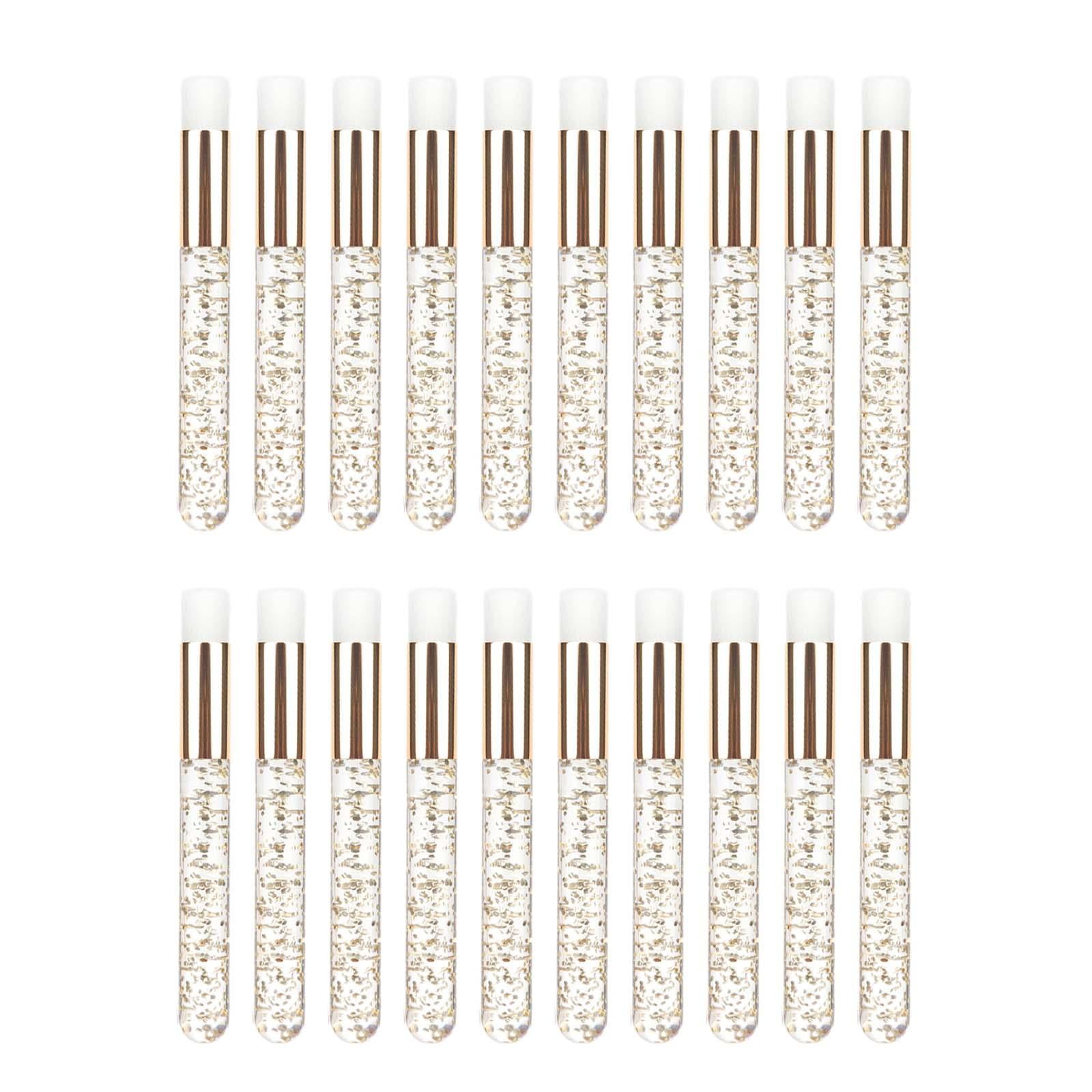 Ioensy - 20 Cepillos Para Champú De Pestañas, Limpiador Cosmético De Pestañas, Herramienta Removedora De Peel Off Aureate