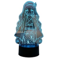Lelumania - Lampara Ilusion 3D Nezuko De 7 Colores, Base Touch