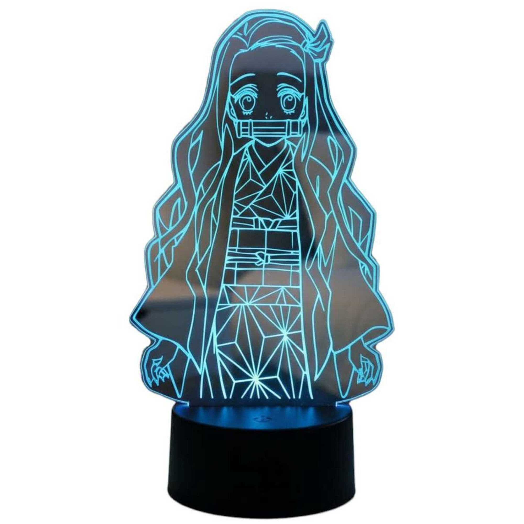 Lelumania - Lampara Ilusion 3d Nezuko De 7 Colores, Base Touch