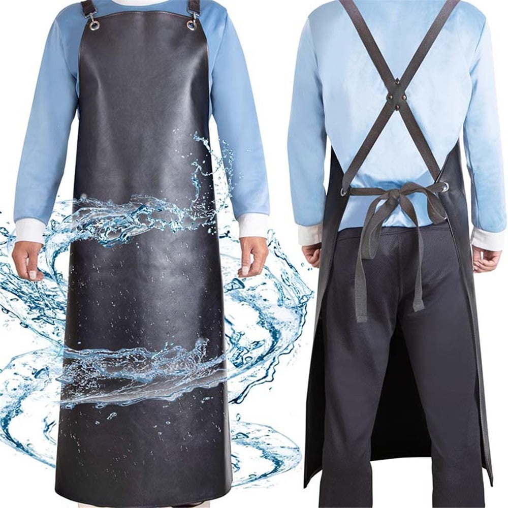 Xusx111 - Deldelal De Goma Impermeable, Delantal De Lavavajillas De Vinilo De Resistencia Pesada Ajustable Más Grueso Para Lavavajillas De Restaurante, Carnicero, Trabajo De Laboratorio, Cuidado Del P