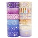 thumbnail image 3 of Cinta Washi YUBBAEX 15 mm x 3 m, 12 rollos, estrellas moradas, 3 of 9