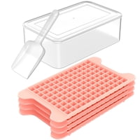 Bandeja Para Cubitos De Hielo Fddbi Mini Para Congelador Con Papelera, 117 X 0,4 Ml, Rosa