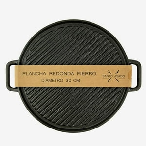 Decoexpress - Plancha Redonda Fierro 30 Cm Negro