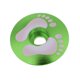 thumbnail image 3 of Bicicleta De Aleación De Aluminio Threadless Stem Headset Top Cap Cover Green Foot, 3 of 5