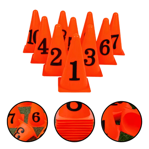 Linea Sport - Set Conos Numéricos De Entrenamiento Del 1 Al 10 Numerados
