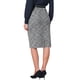 thumbnail image 3 of FALDA LÁPIZ DE TWEED INSPIRE CHIC para mujeres, faldas midi de cintura alta, longitud hasta la rodilla, decoración de botones, faldas ajustadas para oficina con cinturón M Negro, 3 of 6