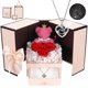 thumbnail image 1 of Collar preservado con forma de oso musgo rosa con texto «I Love You», caja de regalo, 1 of 7