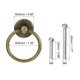 thumbnail image 2 of Uxcell Tiradores de Anillo Redondo, 2 Piezas Pomos de Cajones Bronce Círculo Tiradores de Cajón Agujero Único para Tocador Armario Ropero, 2 of 6