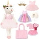 thumbnail image 1 of Muñeca bailarina con forma de unicornio de peluche con bolsa de transporte y acceso., 1 of 3