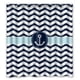 thumbnail image 1 of Cortina de ducha de baño con diseño de chevrón azul marino y blanco con ancla náutica, juego de cortinas con ganchos, tamaño 60 x 72 pulgadas, 1 of 3