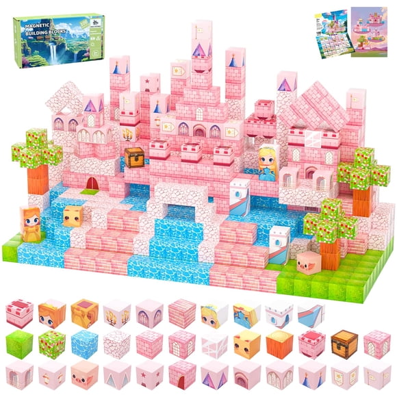 Bloques magnéticos SSAWER, 100 unidades, azulejos magnéticos para niños a partir de 3 años