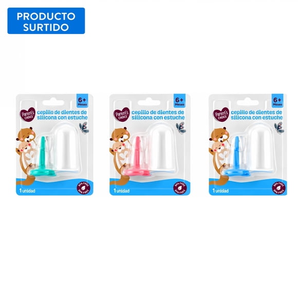 Cepillo de Dientes Silicona 6+ con Estuche, Producto Surtido 1 Un, 1 Un