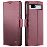 Caseme Tipo Cartera Google Pixel 7A Con Cierre Magnético, Rfid, Tarjetero, Soporte, Carga Inalámbrica