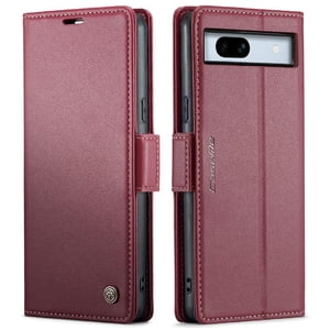 Caseme Tipo Cartera Google Pixel 7A Con Cierre Magnético, Rfid, Tarjetero, Soporte, Carga Inalámbrica