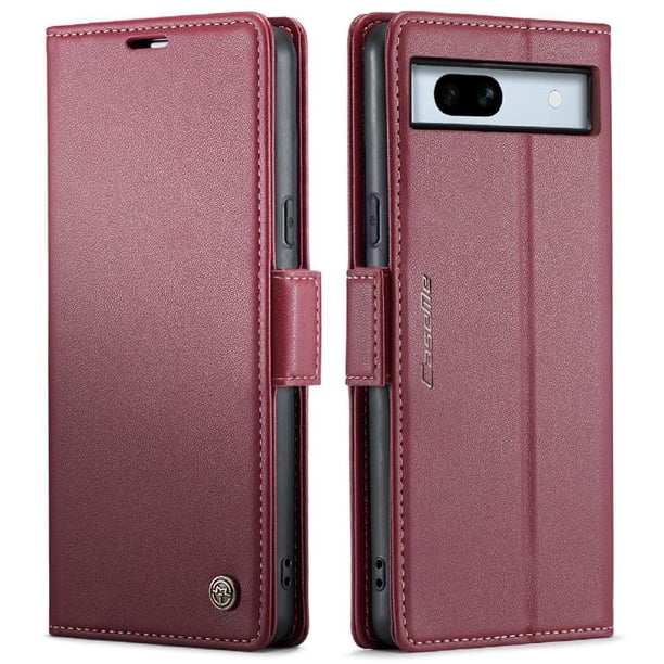 CaseMe tipo cartera Google Pixel 7A con cierre magnético, RFID, tarjetero, soporte, carga inalámbrica