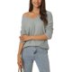 thumbnail image 1 of INSPIRE CHIC Suéter Ligero Casual Suelto de Manga Larga con Cuello en V de Punto de Waffle para Mujer S Gris, 1 of 6