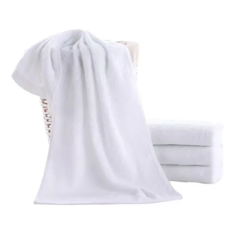 Genérico - Pack 6 Toallas De Baño Blanca Algodón 73X34 Cm