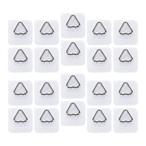 Magideal - 20 Uds Colgadores De Platos De Pared Soporte De Exhibición Ganchos Colgantes De Marco Multiusos Versátiles Portátiles Para Platos De Postre Platos De