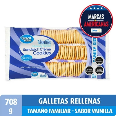 Galleta Rellena Sabor Vainilla Tamaño Familiar 405 G Great Value