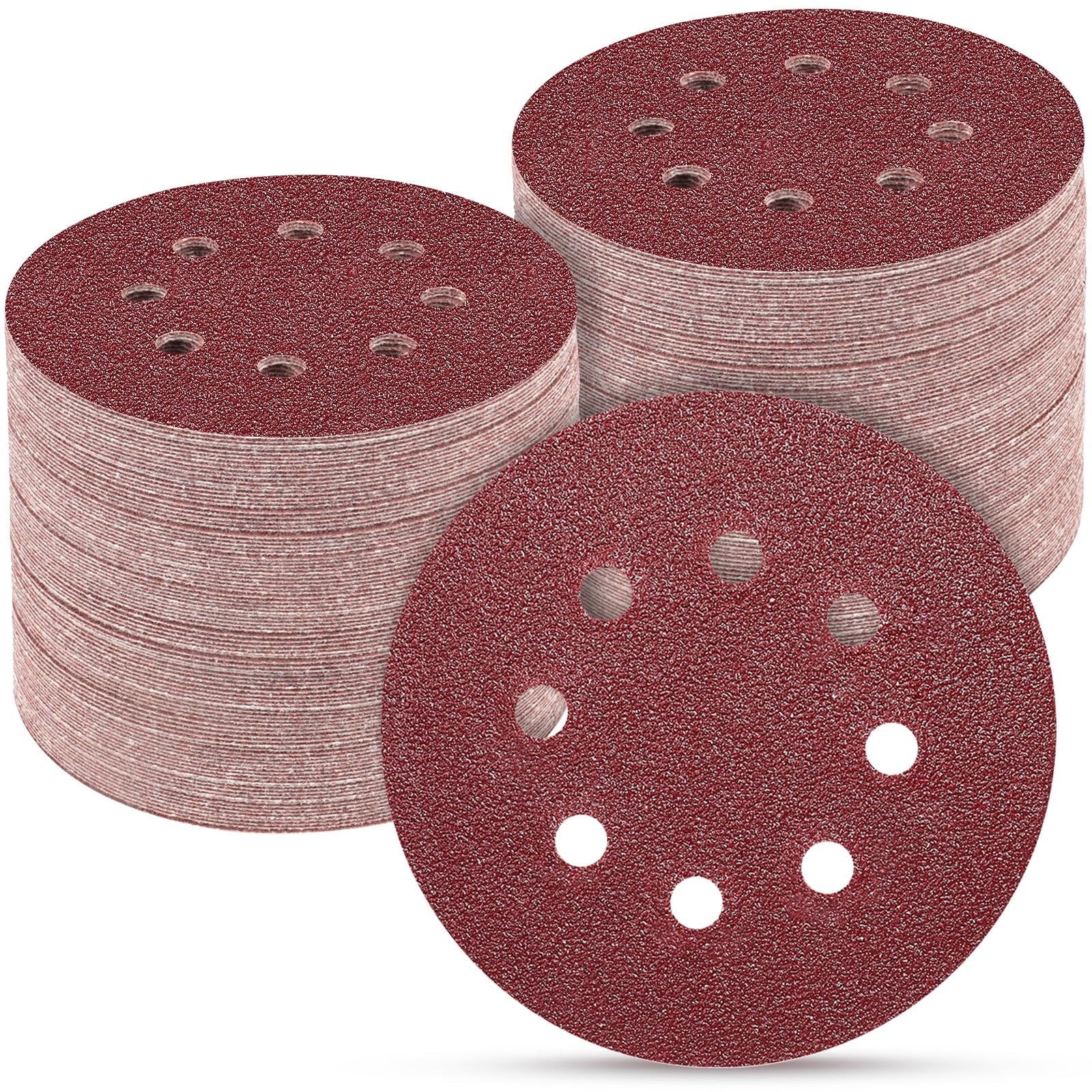 Discos De Lijado Potuinom, 100 Unidades, 12,5 Cm, Grano 60, Para Lijadora Orbital