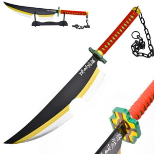 Pzoewuesr - Cosplay Foam Props Sword Tengen Uzui Demon Slayer Anime